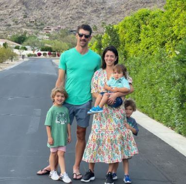 Beckett Richard Phelps with his parents Michael Phelps and Nicole Johnson and siblings Boomer Robert Phelps and Maverick Nicolas Phelps
